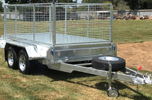 Load image into Gallery viewer, 10x5 TANDEM BRAKED CAGED TRAILER 2500kgs GVM