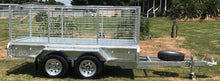 Load image into Gallery viewer, 10x5 TANDEM BRAKED CAGED TRAILER 2500kgs GVM