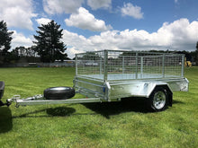 Load image into Gallery viewer, 8x5 Single Axle Tilt 600mm Caged Trailer - GIVE US A CALL
