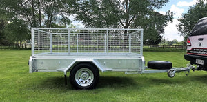 8x5 Single Axle Tilt 600mm Caged Trailer - GIVE US A CALL