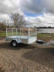 8x5 Single Axle 900mm High Caged Tilt Trailer - GIVE US A CALL